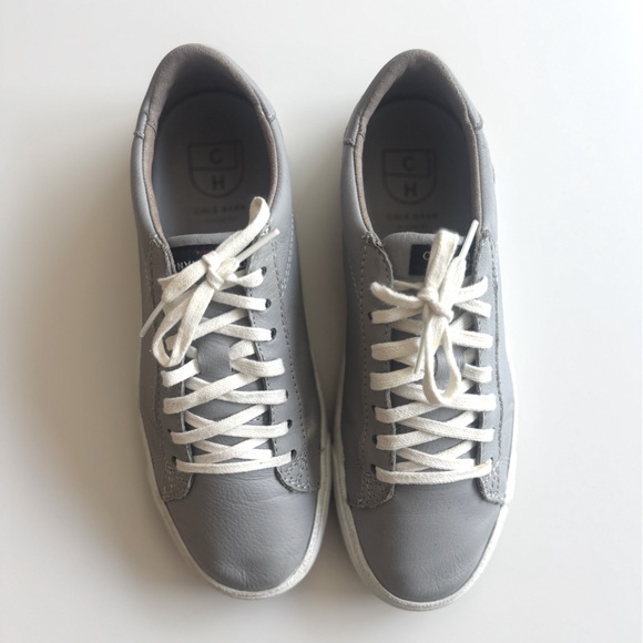 Cole Haan GrandPro Women’s Leather Sneakers - Gray, Size 6B - Picture 1 of 5
